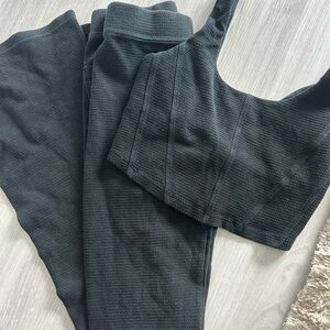 Aerie Charcoal Textured Top